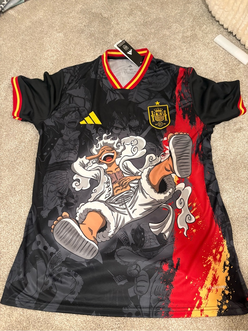 adidas Spain Soccer Jersey - one piece luffy concept kit slim fit